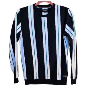 Peter England Jeanswear Vertical Stripe Crewneck Sweatshirt